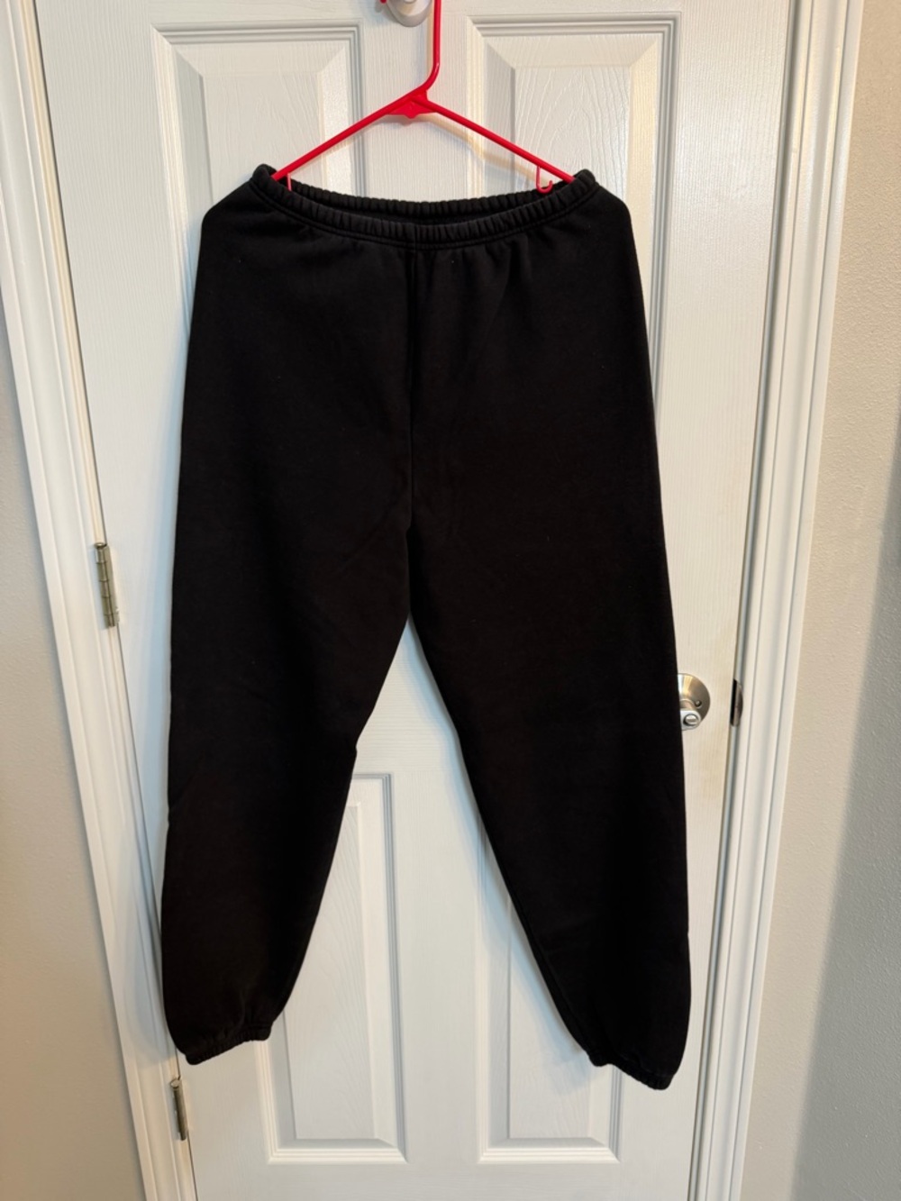 SKIMS Black Cozy Track Pants with Elastic Waist